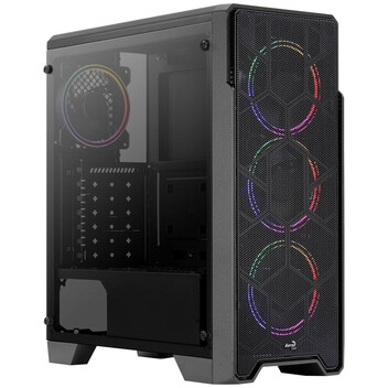 Torre PC Aerocool Ore USB 3.0 FRGB con Ventana Acrílica Negra