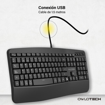 Owlotech K500 Teclado Negro