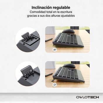 Owlotech MK700 Combo Teclado y Ratón Low Profile Dark Grey Owlotech MK700 Combo Teclado y Ratón Low Profile Dark Grey