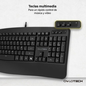 Owlotech MK500 Combo Teclado y Ratón Negro Owlotech MK500 Combo Teclado y Ratón Negro