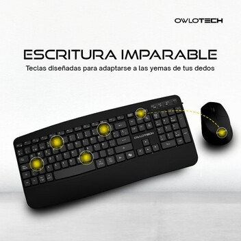 Owlotech MK500 Combo Teclado y Ratón Wireless Negro Owlotech MK500 Combo Teclado y Ratón Wireless Negro