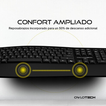Owlotech MK500 Combo Teclado y Ratón Wireless Negro Owlotech MK500 Combo Teclado y Ratón Wireless Negro