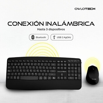 Owlotech MK500 Combo Teclado y Ratón Wireless Negro Owlotech MK500 Combo Teclado y Ratón Wireless Negro