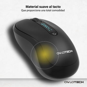 Owlotech M120 Ratón con Display Negro Negro Owlotech M120 Ratón con Display Negro Negro