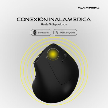 Owlotech EM500 Ratón Ergonómico Wireless Negro Owlotech EM500 Ratón Ergonómico Wireless Negro