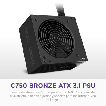 Fuente Alimentación NZXT C750 750W 80 Plus Bronze Fuente Alimentación NZXT C750 750W 80 Plus Bronze