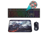 Hiditec Pack Gaming Teclado + Ratón + Alfombrilla