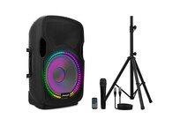 Audibax Party 12 Altavoz Activo Profesional Bluetooth 12" 500W + Soporte + Cable + Micrófono
