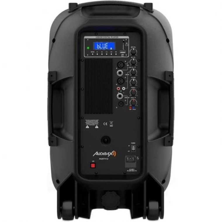 Audibax Party 12 Altavoz Activo Profesional Bluetooth 12" 500W + Soporte + Cable + Micrófono