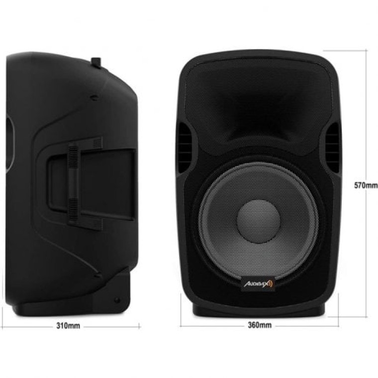 Audibax Party 12 Altavoz Activo Profesional Bluetooth 12" 500W + Soporte + Cable + Micrófono