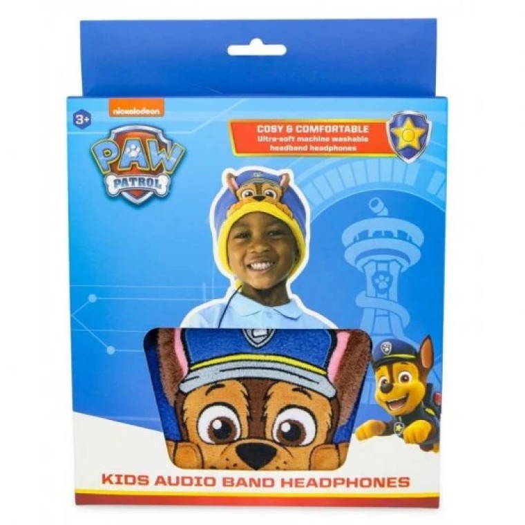 OTL Technologies Auriculares Infantiles Planos con Banda Ajustable Azul Lavable Patrulla Canina