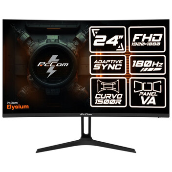 PcCom Elysium Monitor gaming 23.6" VA FHD 180Hz Adaptive Sync Curva PcCom Elysium Monitor gaming 23.6" VA FHD 180Hz Adaptive Sync Curva