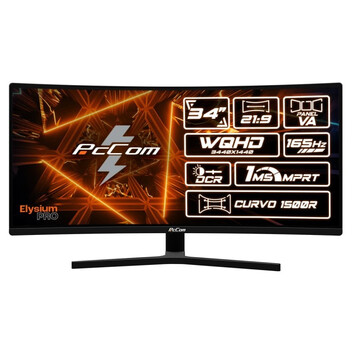 PcCom Elysium Pro 34" LED UltraWide WQHD 165Hz FreeSync Curva PcCom Elysium Pro 34" LED UltraWide WQHD 165Hz FreeSync Curva