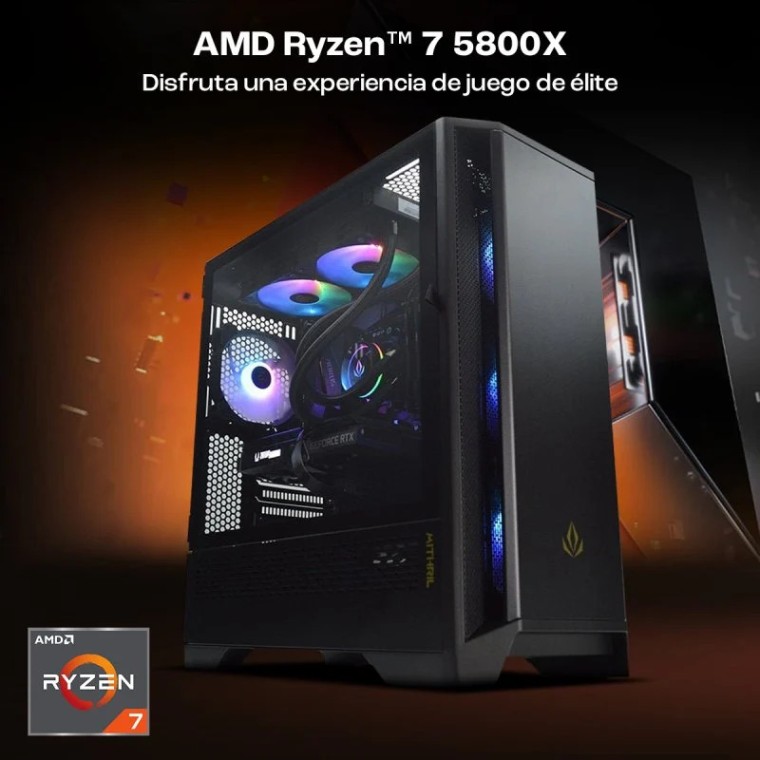 PcCom Imperial AMD Ryzen 7 5800X / 32GB / 1TB SSD / RTX 4070 - Negro