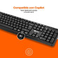 PcCom Essential MK20 Combo Teclado + Ratón Wireless con Copilot Negro PcCom Essential MK20 Combo Teclado + Ratón Wireless con Copilot Negro