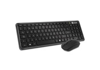 PcCom Essential Combo MK20 Low Profile Teclado + Ratón Wireless con Copilot Negro