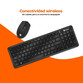 PcCom Essential Combo MK20 Low Profile Teclado + Ratón Wireless con Copilot Negro