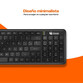 PcCom Essential Combo MK20 Low Profile Teclado + Ratón Wireless con Copilot Negro