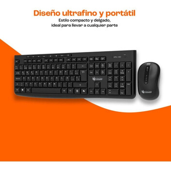 PcCom Essential MK40 Combo Teclado + Ratón Wireless con Copilot Negro