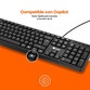 PcCom Essential K20 Teclado con Copilot Negro PcCom Essential K20 Teclado con Copilot Negro