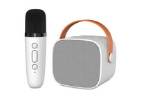 PcCom Essential Micrófono Karaoke con Altavoz Blanco