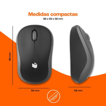 PcCom Essential M20 Ratón Wireless 1000DPI Gris PcCom Essential M20 Ratón Wireless 1000DPI Gris