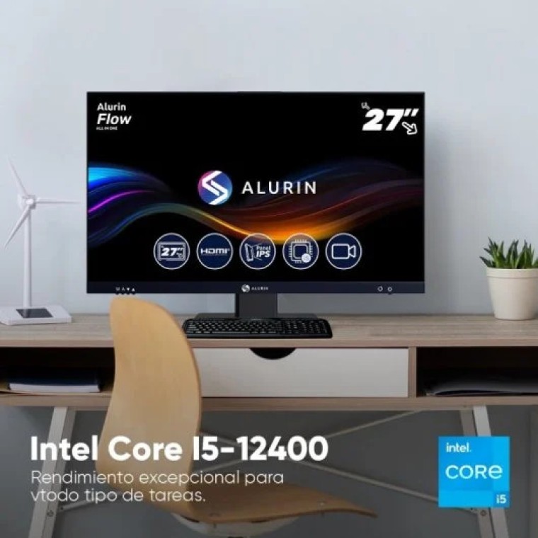 Alurin Flow All in One Intel Core i5-12400/16GB/500GB SSD/27" + Windows 11 Home