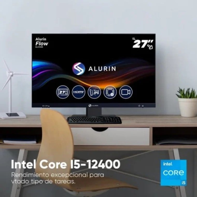 Alurin Flow All in One Intel Core i5-12400/16GB/1TB SSD/27" + Windows 11 Home