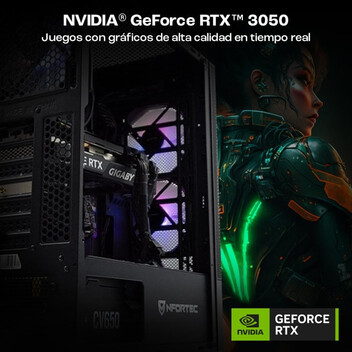 Ordenador Sobremesa PcCom Lite AMD Ryzen 5 5500 / 16GB / 1TB SSD / RTX 3050 Negro + Windows 11 Home