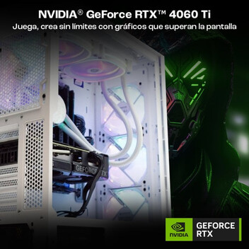 Ordenador Sobremesa PcCom Ready AMD Ryzen 7 5800X / 32GB / 1TB SSD / RTX 4060 Ti - Blanco