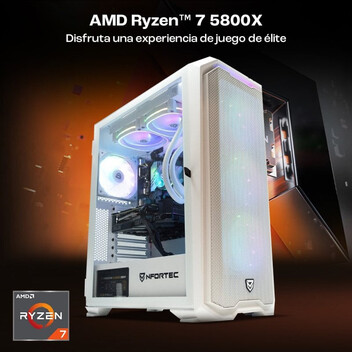 Ordenador Sobremesa PcCom Ready AMD Ryzen 7 5800X / 32GB / 1TB SSD / RTX 4060 Ti - Blanco
