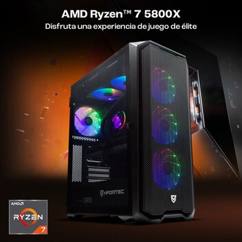 Ordenador Sobremesa PcCom Ready AMD Ryzen 7 5800X / 32GB / 2TB SSD / RTX 4060 Ti