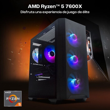 Ordenador Sobremesa PcCom Ready AMD Ryzen 5 7600X / 32GB / 1TB SSD / RTX 4060 + Windows 11 Home