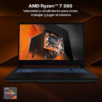 Portátil PcCom Revolt 5050 AMD Ryzen 7 260/16GB/1TB SSD/RTX 5050/15.6"