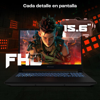 Portátil PcCom Revolt 5050 AMD Ryzen 7 260/16GB/1TB SSD/RTX 5050/15.6"