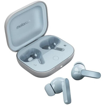 Motorola Moto Buds Illusion Blue Auriculares Inalámbricos con Estuche de Carga Azul Claro