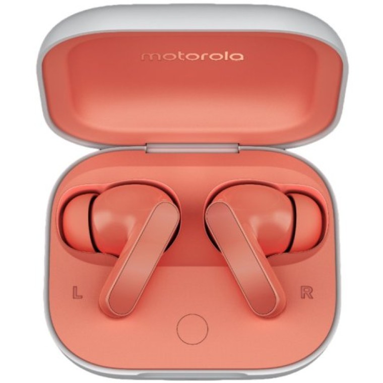 Motorola Moto Buds Peach Pink Auriculares Inalámbricos con Estuche de Carga Rosa