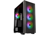 Torre PC Torre Kolink Stronghold Prism Gris ATX EATX microATX Mini-ITX Vidrio Templado 4x120mm