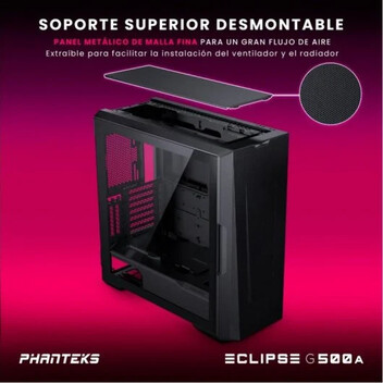 Phanteks Eclipse G500A DRGB Mid Tower Cristal Templado USB 3.0 Negra