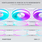 Phanteks D30 Reversed Blade Kit 3 Ventiladores Suplementarios DRGB 120mm Blancos Phanteks D30 Reversed Blade Kit 3 Ventiladores Suplementarios DRGB 120mm Blancos
