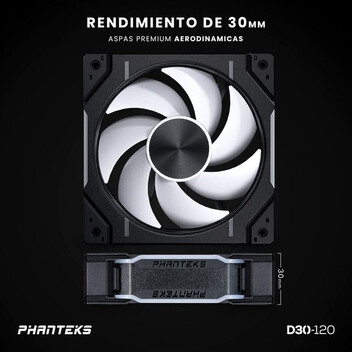 Phanteks D30 Regular Blade Kit 3 Ventiladores Suplementarios DRGB 120mm Negros Phanteks D30 Regular Blade Kit 3 Ventiladores Suplementarios DRGB 120mm Negros