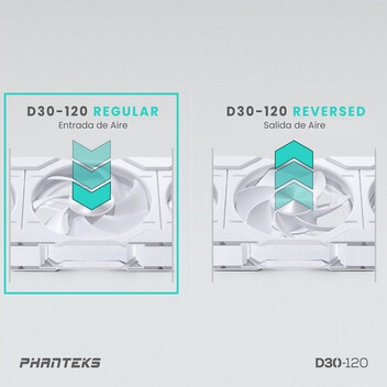 Phanteks D30 Regular Blade Kit 3 Ventiladores Suplementarios DRGB 120mm Blancos Phanteks D30 Regular Blade Kit 3 Ventiladores Suplementarios DRGB 120mm Blancos
