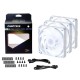 Phanteks 120 SK PMW Kit 3 Ventiladores Suplementarios DRGB 120mm Blancos