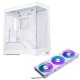 Phanteks Bundle NV5 DRGB Cristal Templado + D30 Reversed Blade Kit 3 Ventiladores DRGB 120mm Blancos