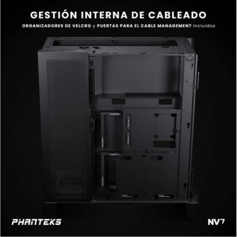 Phanteks NV Series NV7 D-RGB Full Tower Cristal Templado USB-C Negra