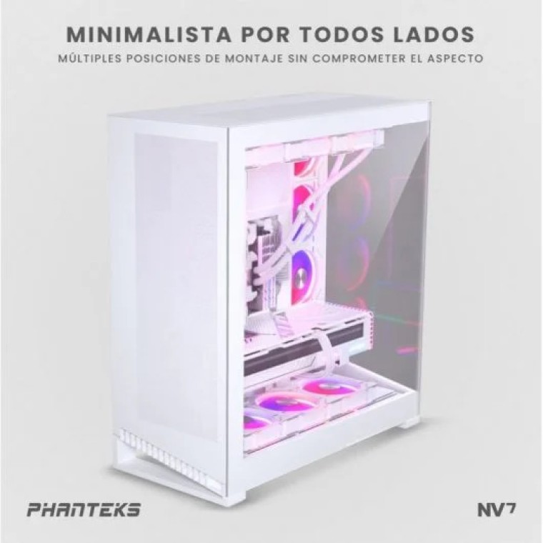 Phanteks NV Series NV7 D-RGB Full Tower Cristal Templado USB-C Blanca