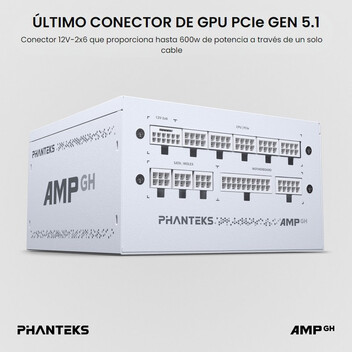 Phanteks AMP GH Fuente Alimentación 850W 80 Plus Gold Modular Blanca