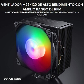 Phanteks Polar ST5 Ventilador CPU RGB 120mm Negro Phanteks Polar ST5 Ventilador CPU RGB 120mm Negro