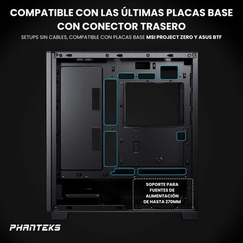 Torre PC Phanteks XT Pro Cristal Templado USB 3.0 Negra Torre PC Phanteks XT Pro Cristal Templado USB 3.0 Negra