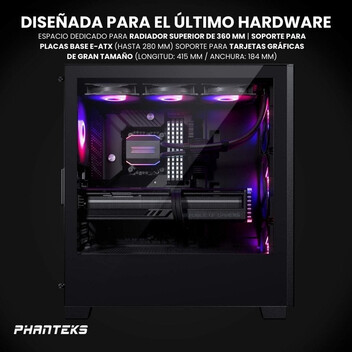 Torre PC Phanteks XT Pro Ultra Cristal Templado USB 3.2 Negra